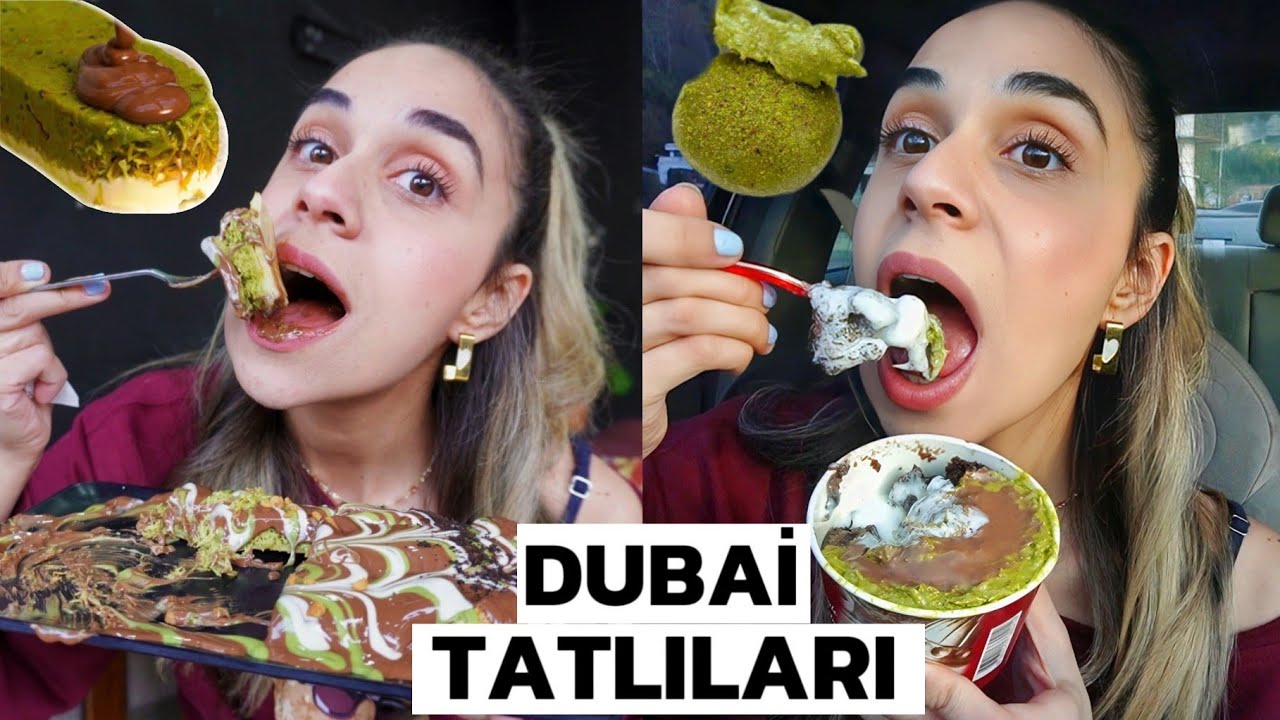TÜM DUBAİ TATLILARINI DENEDİM !! DİŞİM AĞRIDI (Dubai Bombası, Dubai Krep)