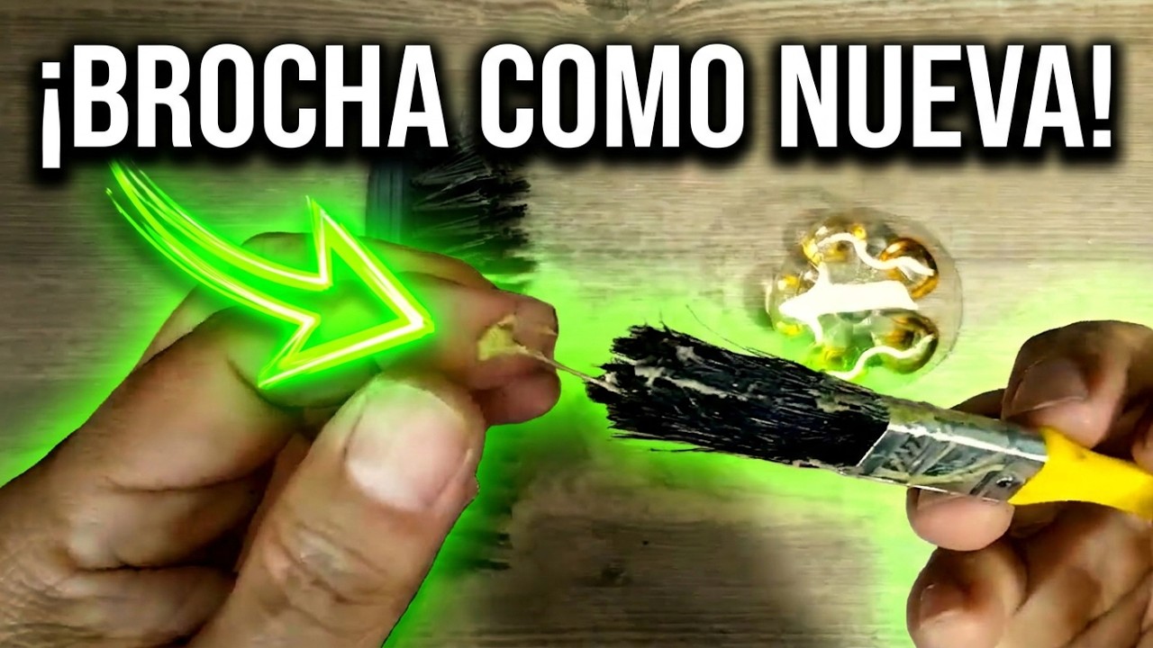 #Una manera FÁCIL de  limpiar la BROCHA que usamos con el  PEGAMENTO AMARILLO  5000 de contacto.