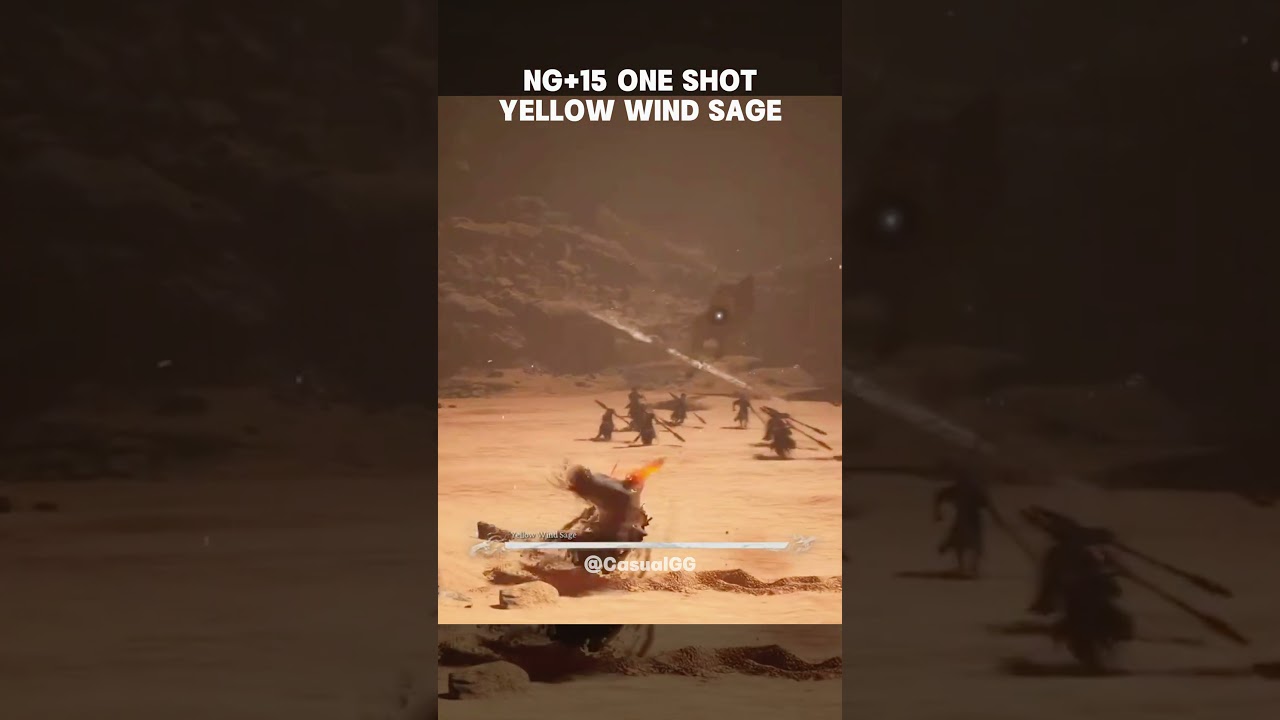 NG+15 LVL 342 ONE SHOT Yellow Wind Sage #blackmythwukonggameplay