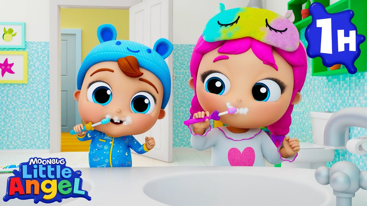 🪥Self Care Songs!💖 | Little Angel | Songs For Kids | Moonbug Kids - Play Outside with Friends