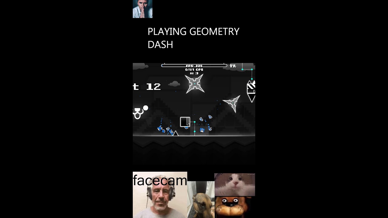 PLAYING GEOMETRY DASH 