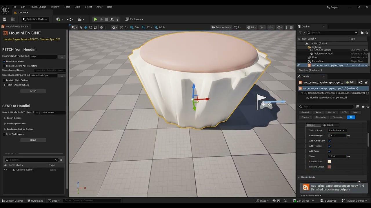 Procedural Dessert Maker - from Houdini to Unreal ⋆˚꩜｡