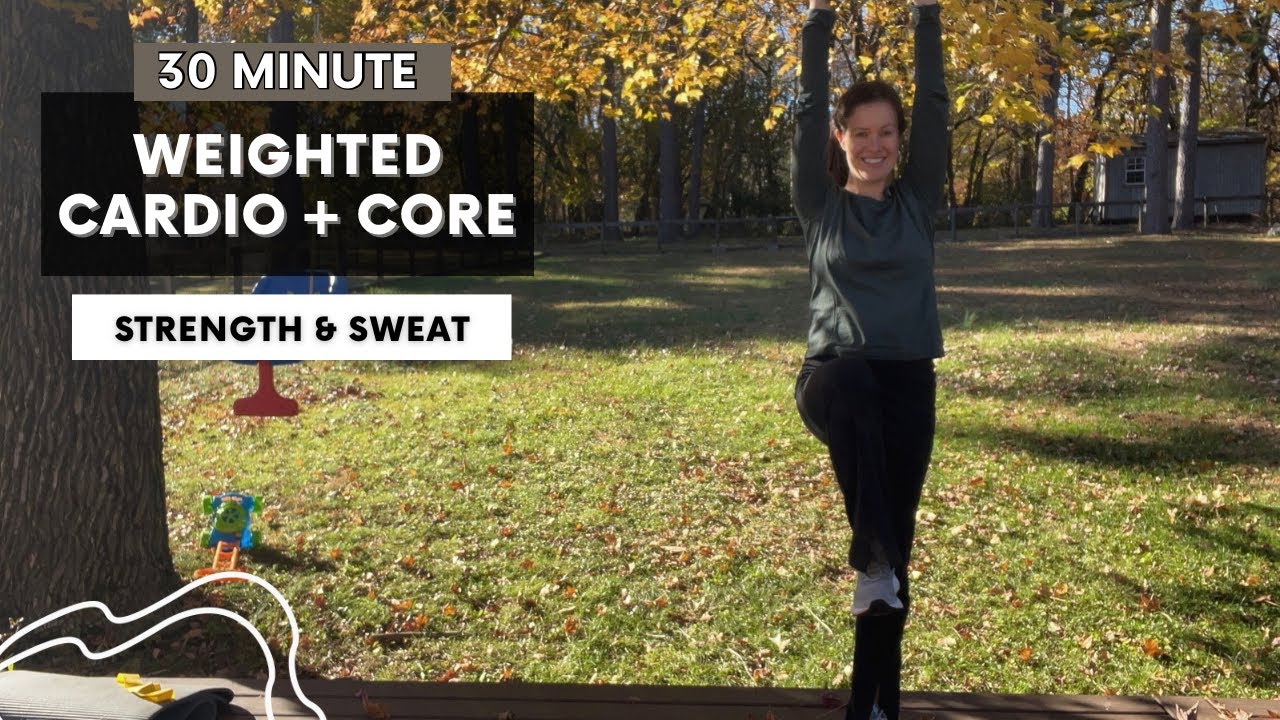 30 Min Weighted Cardio + Core | Safe for Pregnancy | Strength & Sweat Format | High or Low Impact 