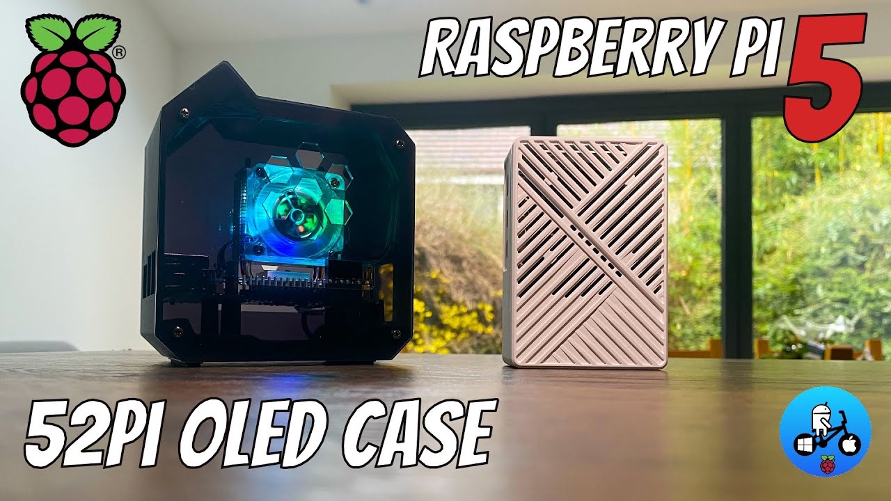Mini Ice Tower with OLED display for Raspberry Pi 5. 52Pi