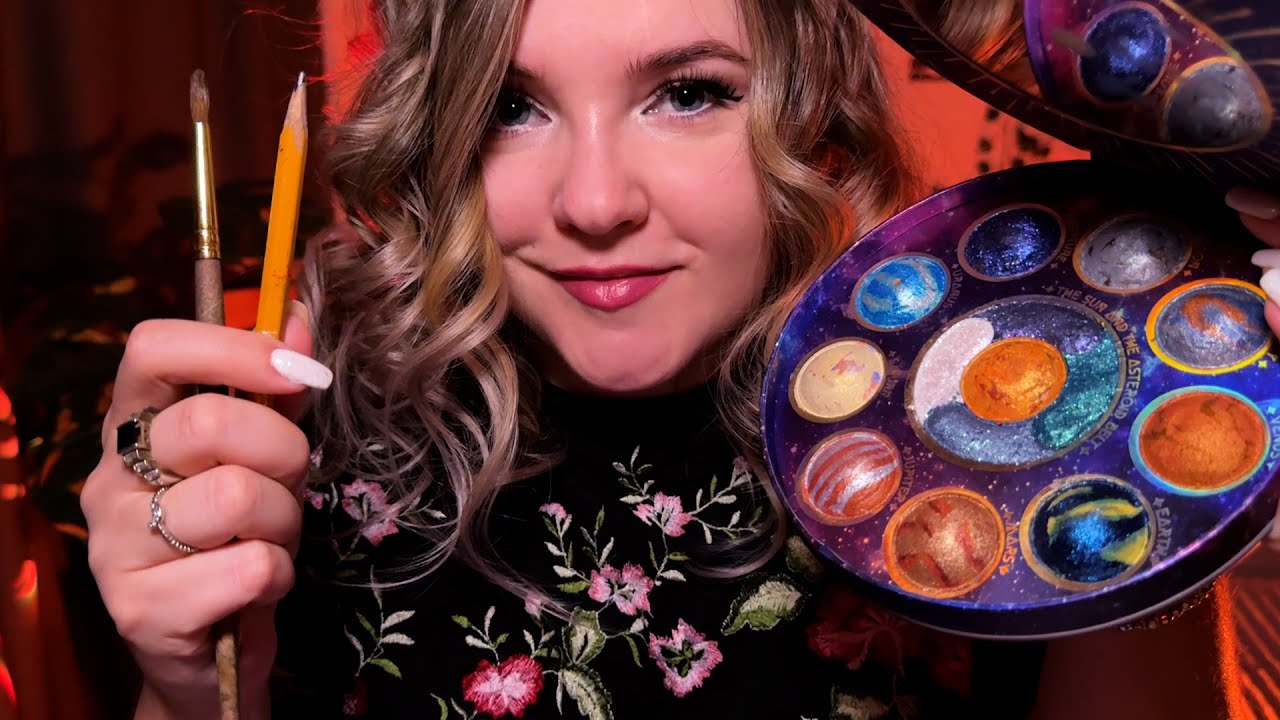 ASMR Drawing On Your Face (Mouth Sounds)✏️