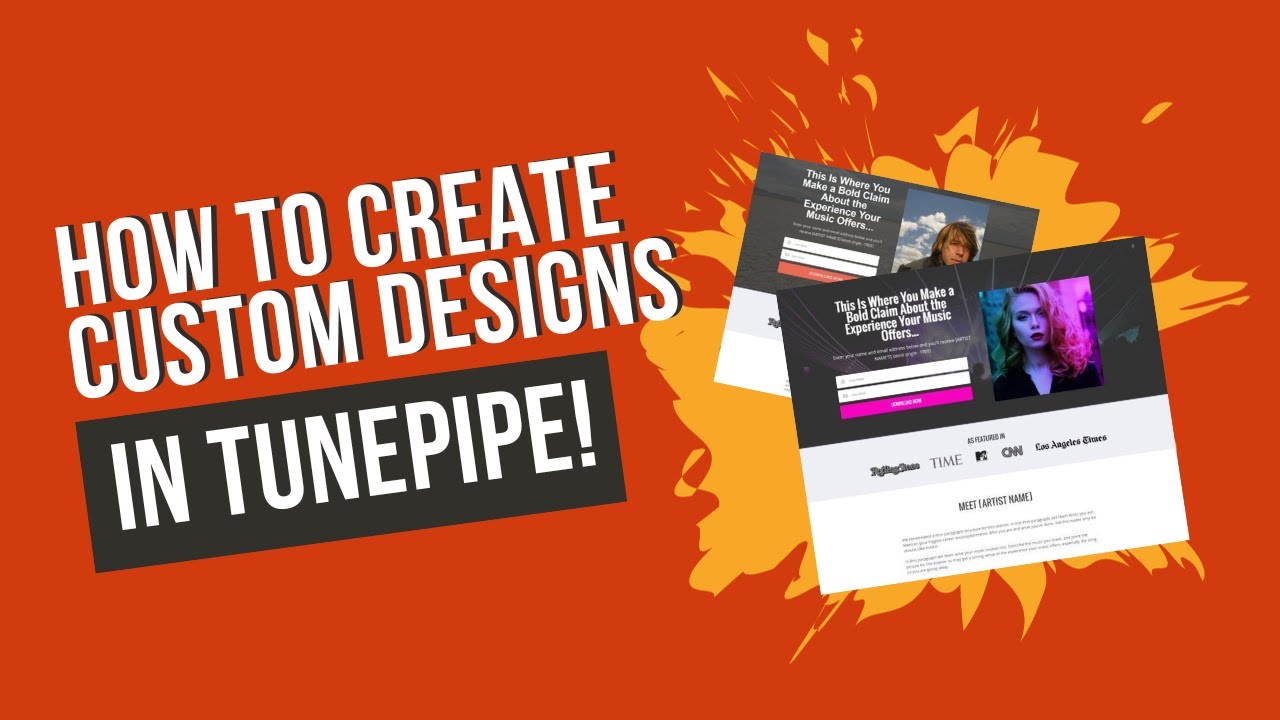 How to Quickly Create Custom Website Designs in TunePipe