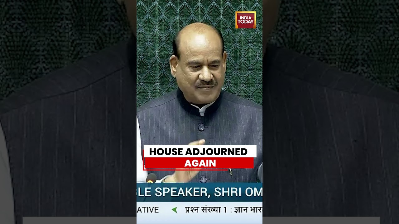 Lok Sabha Adjourned Again Amid Massive Opposition Uproar in Monsoon Session | #parliament #ombirla