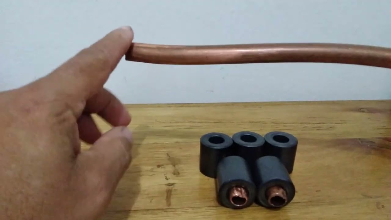 Montando a Bobina da Antena Comet modelo cha 250b. materiais empregado.