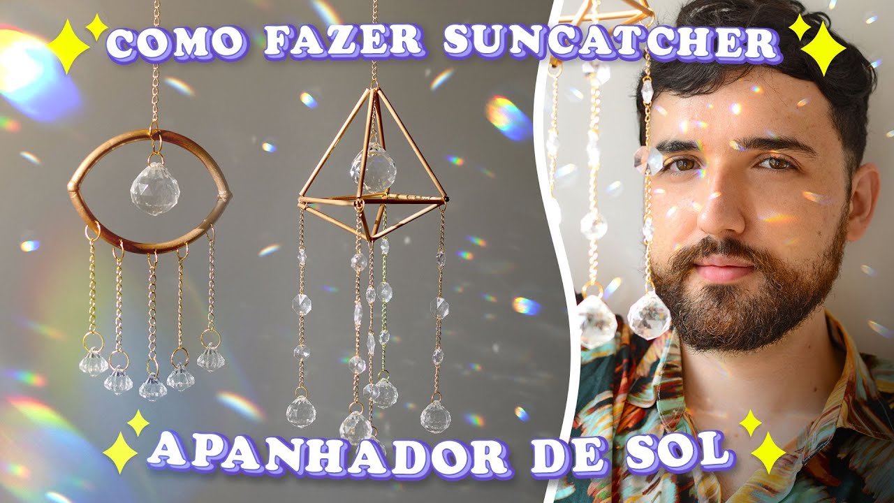COMO FAZER SUNCATCHER | Dica de decoração para quarto fácil e barata! | DIY Apanhador de Sol