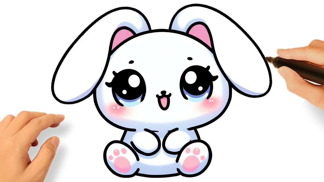 COMMENT DESSINER UN LAPIN MIGNON FACILEMENT 🐇