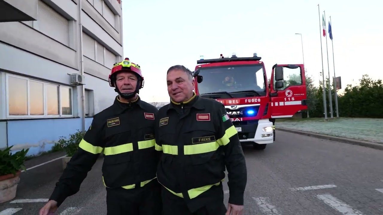 Saluto al Vigile del Fuoco Andrea Mugnaini