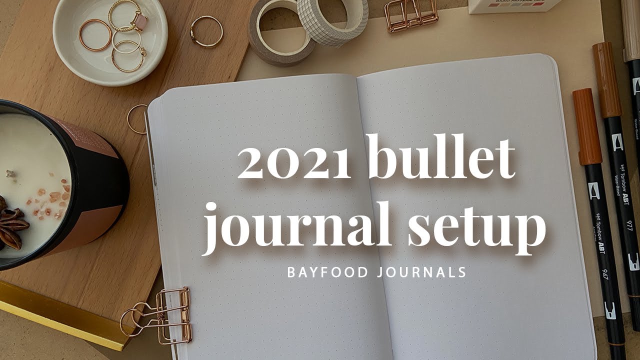 2021 BULLET JOURNAL SETUP | minimal, easy spreads for beginners