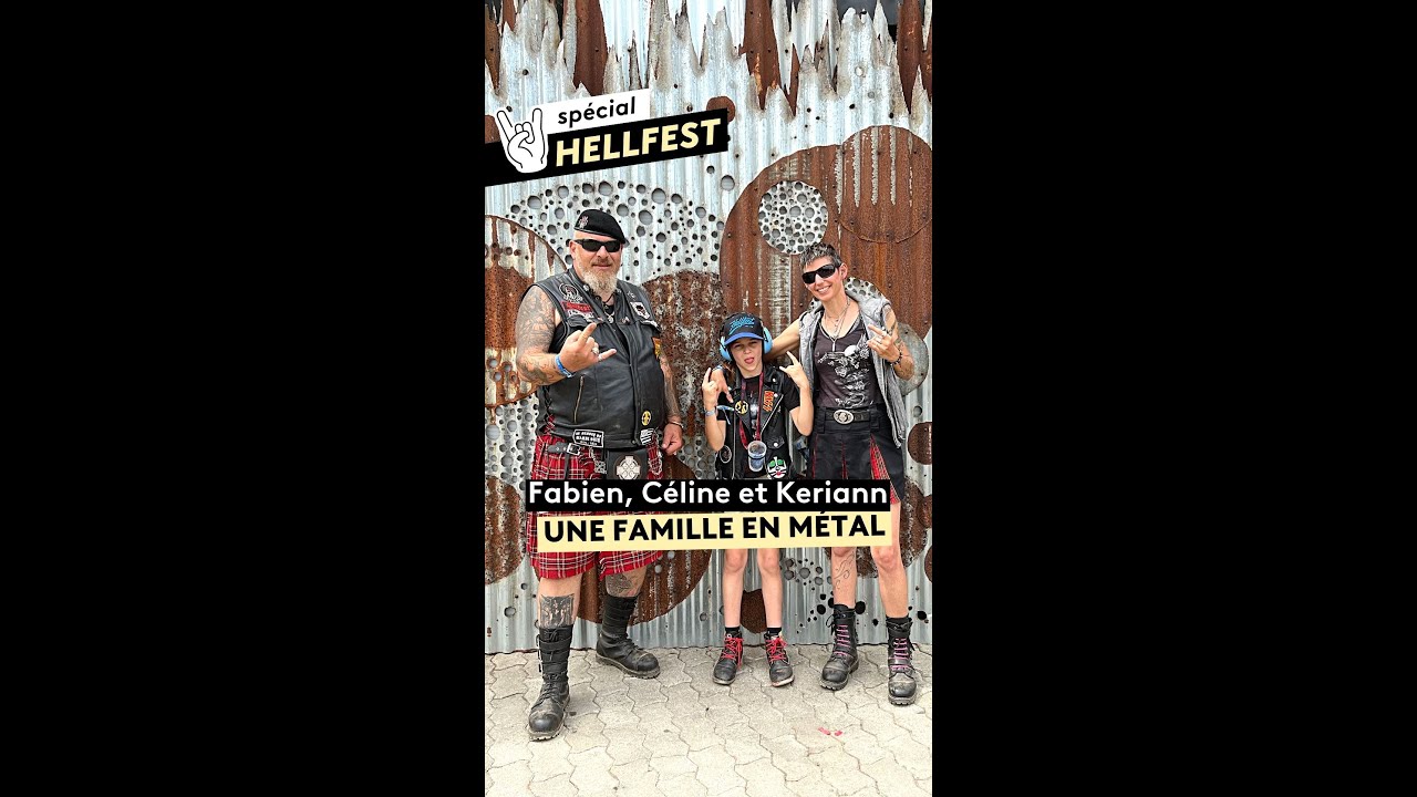 Hellfest 2023. Portrait de Fabien, Céline et Keriann : une famille en Metal.