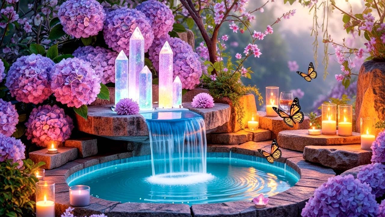 Purple Hydrangea Garden 🦋 | Calming Meditation & Sleep Music
