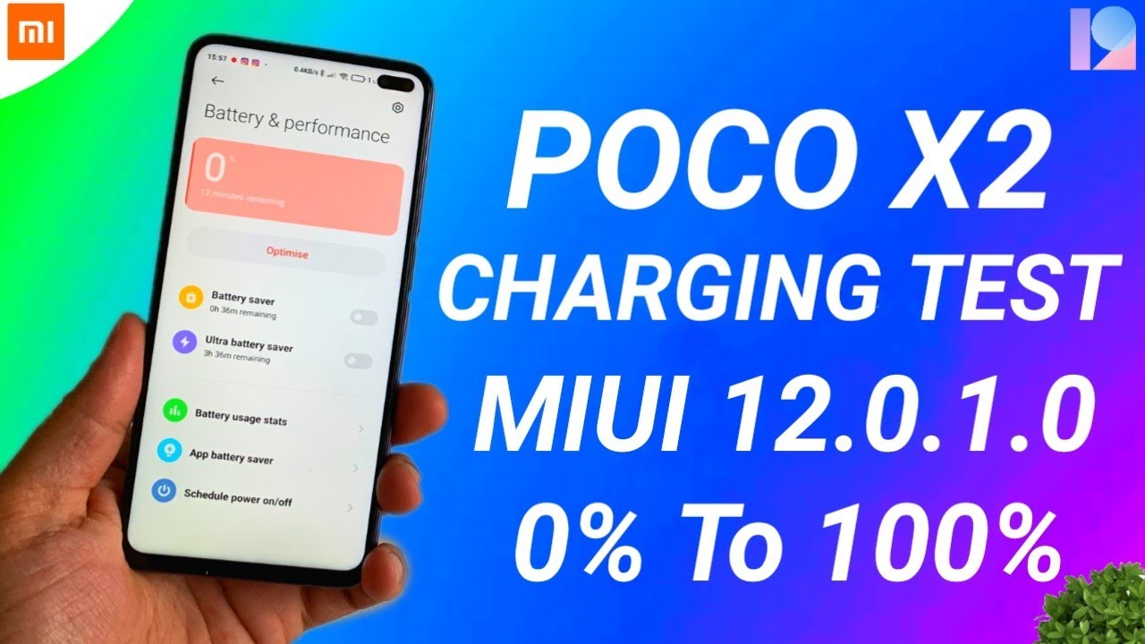 CHARGING TEST - POCO X2 MIUI 12 UPDATE | POCO X2 MIUI 12 CHARGING TEST 0% TO 100% | POCO X2 MIUI 12