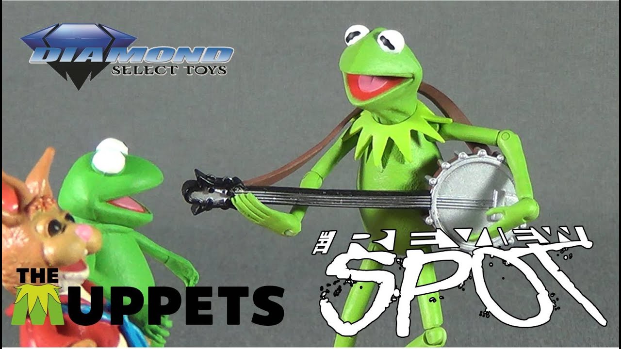 Toy Spot - Diamond Select The Muppets Kermit the Frog with Robin and Bean