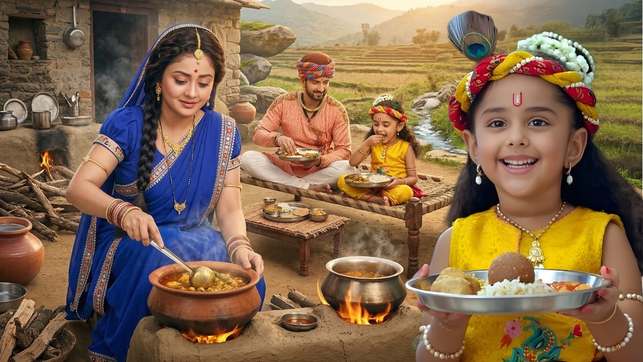 मैया ने बनाया कान्हा और नन्द बाबा के लिए उनका पसंदीदा भोजन || Yashomati Maiyaa Ke Nandlala ||