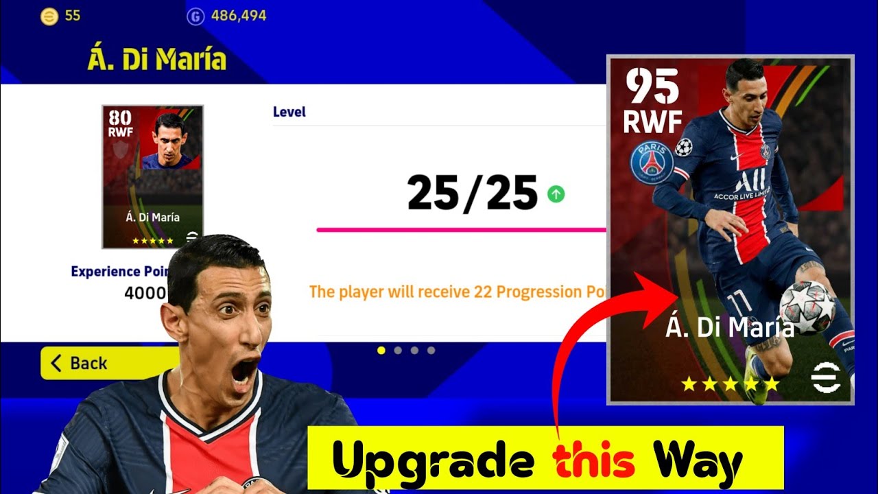 Di Maria Max Rating Pes 2022 | Di Maria Max level | eFootball 2022 Mobile