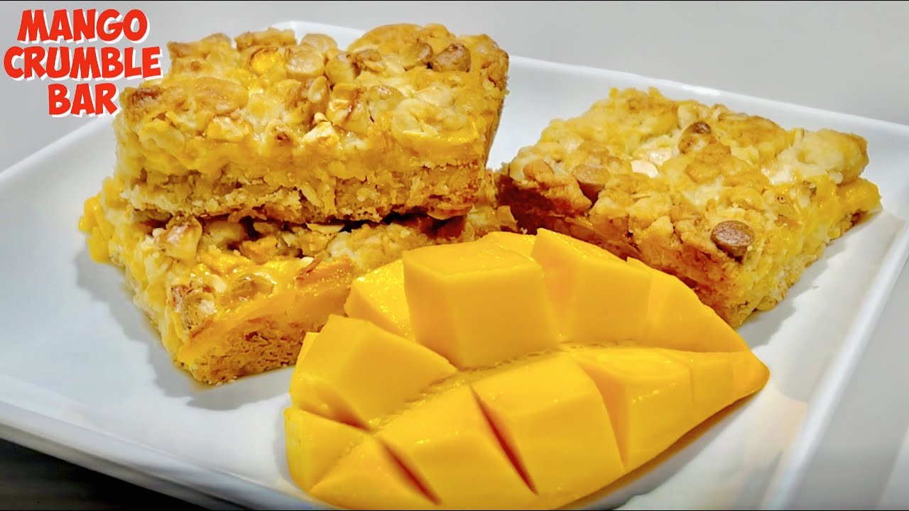 QUICK & EASY MANGO OATMEAL CRUMBLE BAR | #PERLYDEE