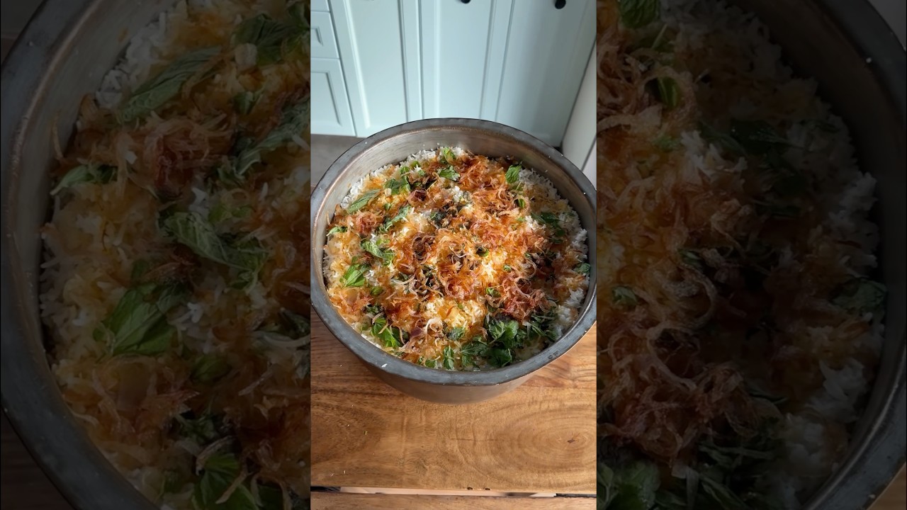 The best ever chicken biryani recipe 😍🤌🏻 #shorts