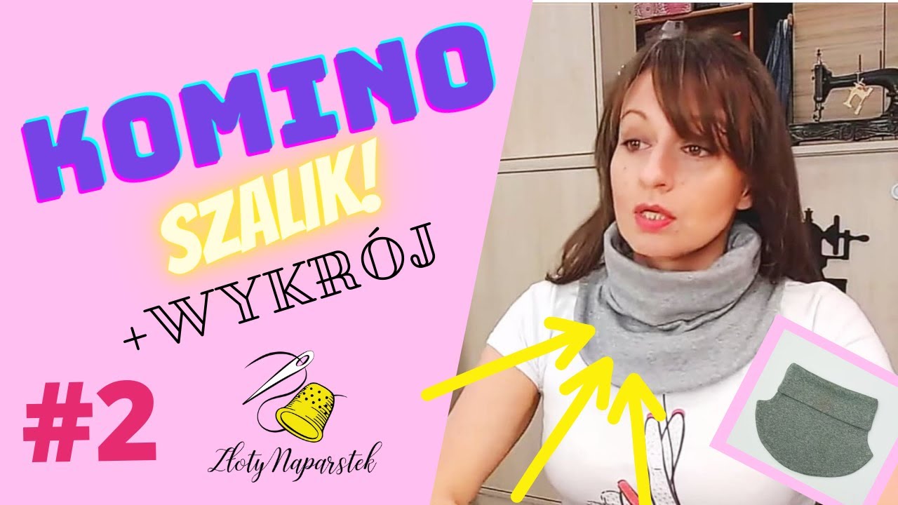 Komino szalik, wersja 2, ze ściągacza