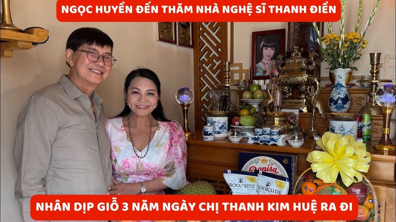 Ngọc Huyền đến thăm nhà nghệ sĩ Thanh Điền nhân dịp giỗ 3 năm ngày chị Thanh Kim Huệ ra đi