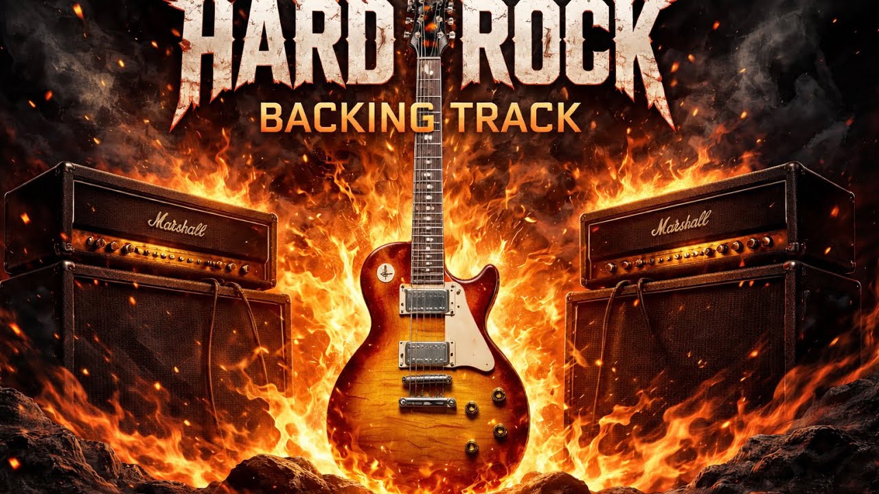 Hard Melodic HARD ROCK Backing Track in B Minor 