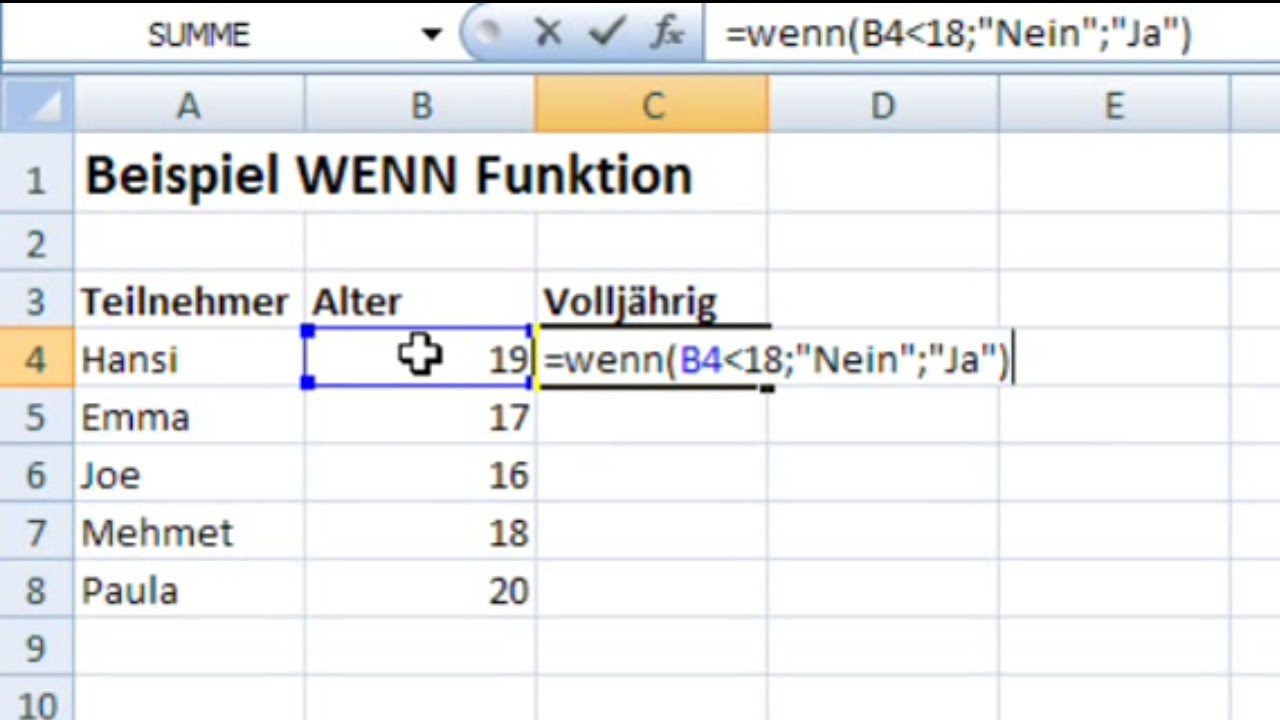 Excel: Wenn-Funktion einfach erkl&auml;rt