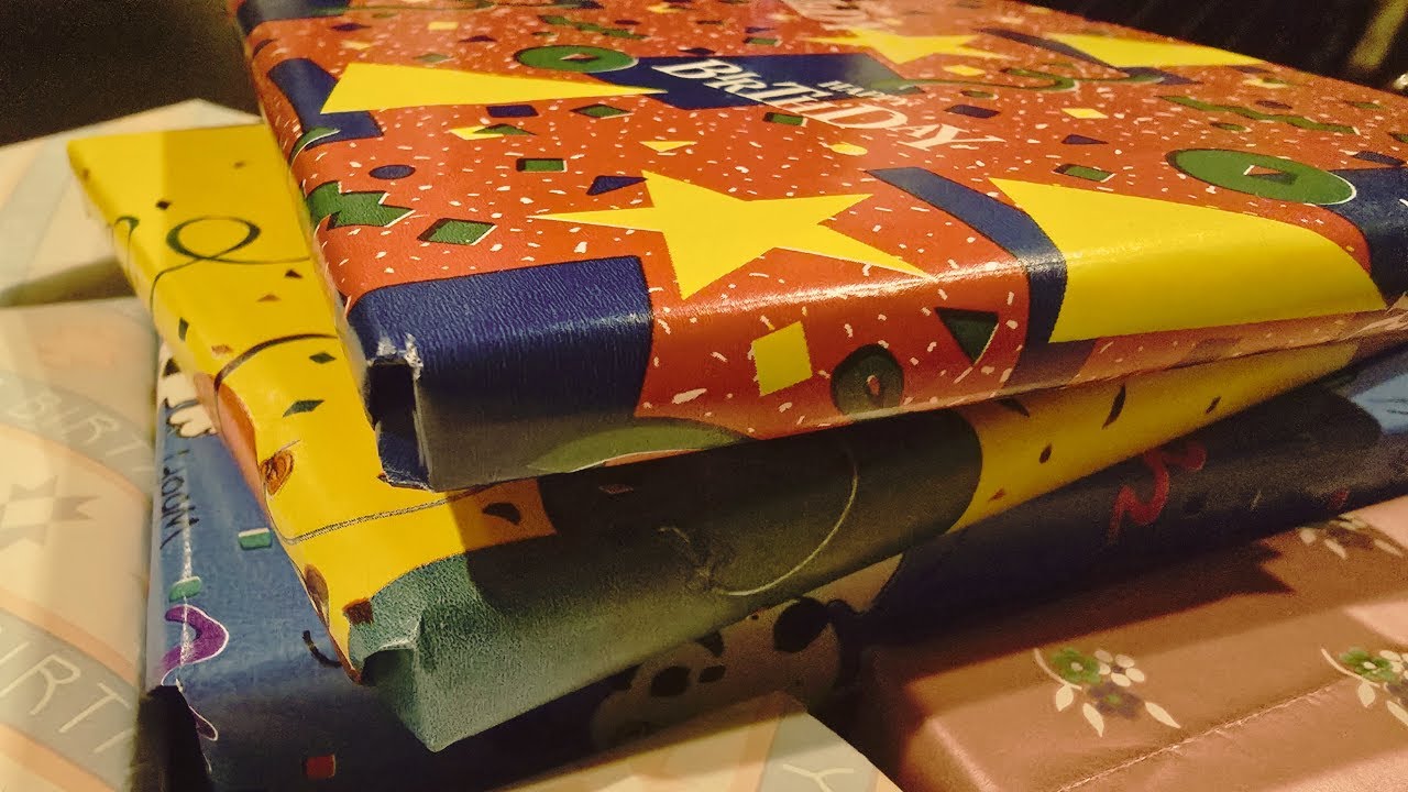ASMR Wrapping Retro Items in Original 90s Gift Wrap - No Talking
