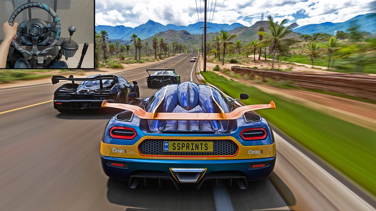 Koenigsegg One:1 Goliath Race - Forza Horizon 5 | Steering Wheel Gameplay