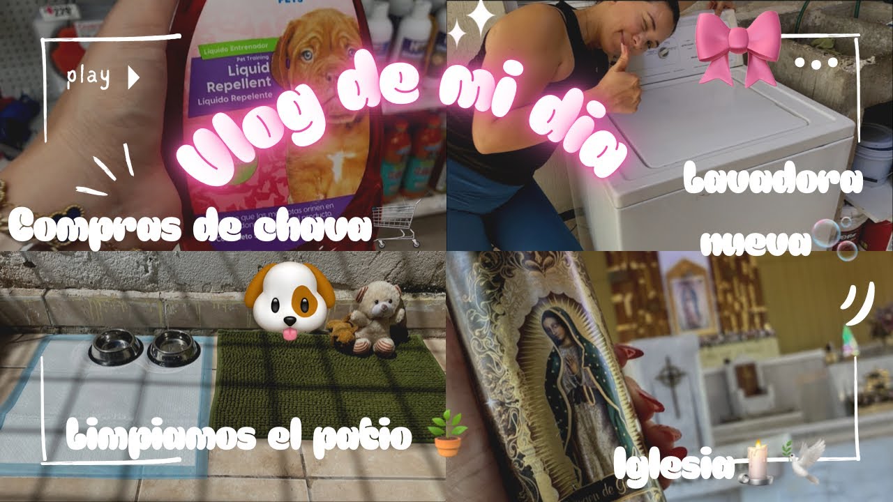 #vlog nos no pusimos a limpiar el patio🪴lavadora nueva🎀🧺fuimos a la lomita✨hisimos compras🛍️