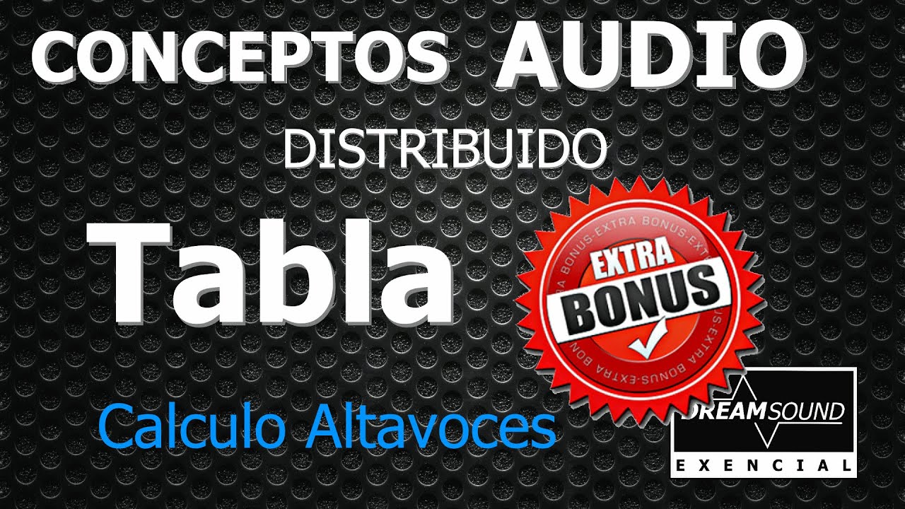 Explicación Cobertura Altavoces Tabla de Calculo Conceptos Audio Distribuido 100v