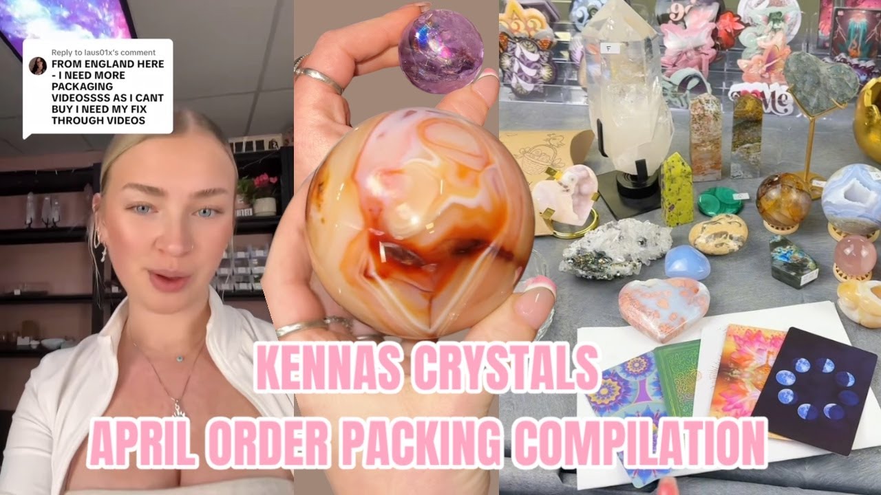 1+ Hour of Kenna's Crystals TikTok Order Packing! | April Compilation