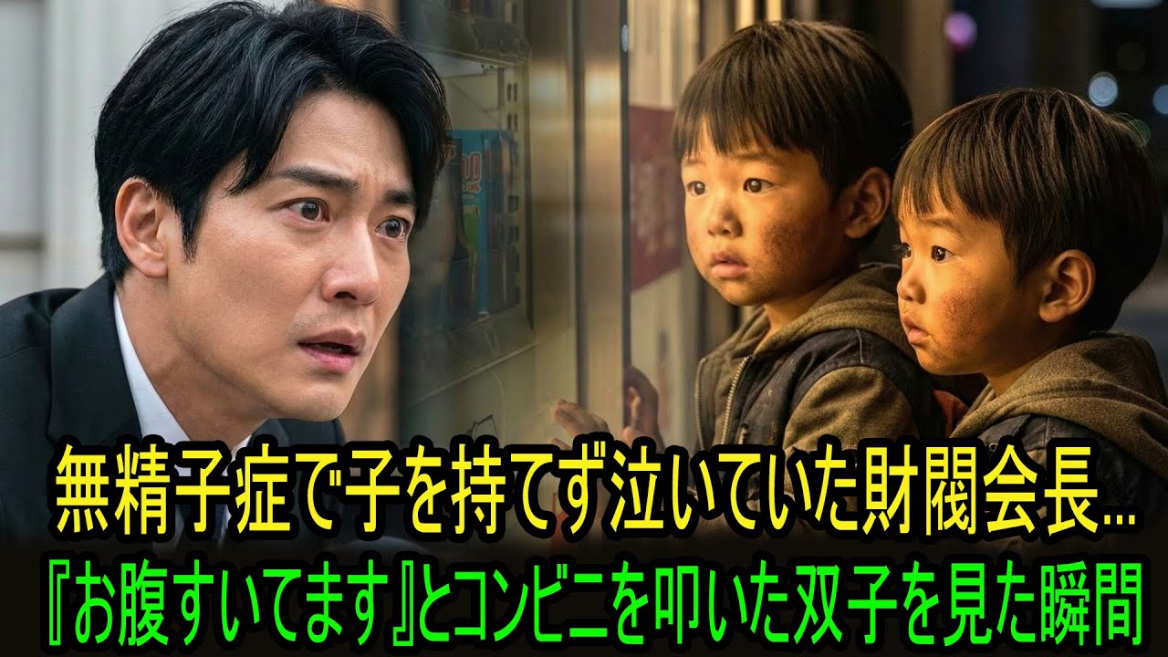 無精子症で子どもを持てず、涙を流していた財閥会長。『お腹すいてます…』とコンビニのドアを叩いた双子の顔を見た瞬間、会長は言葉を失った。｜家族ドラマ｜家族の秘密｜家族の裏側 ｜裏切り｜復讐｜感動