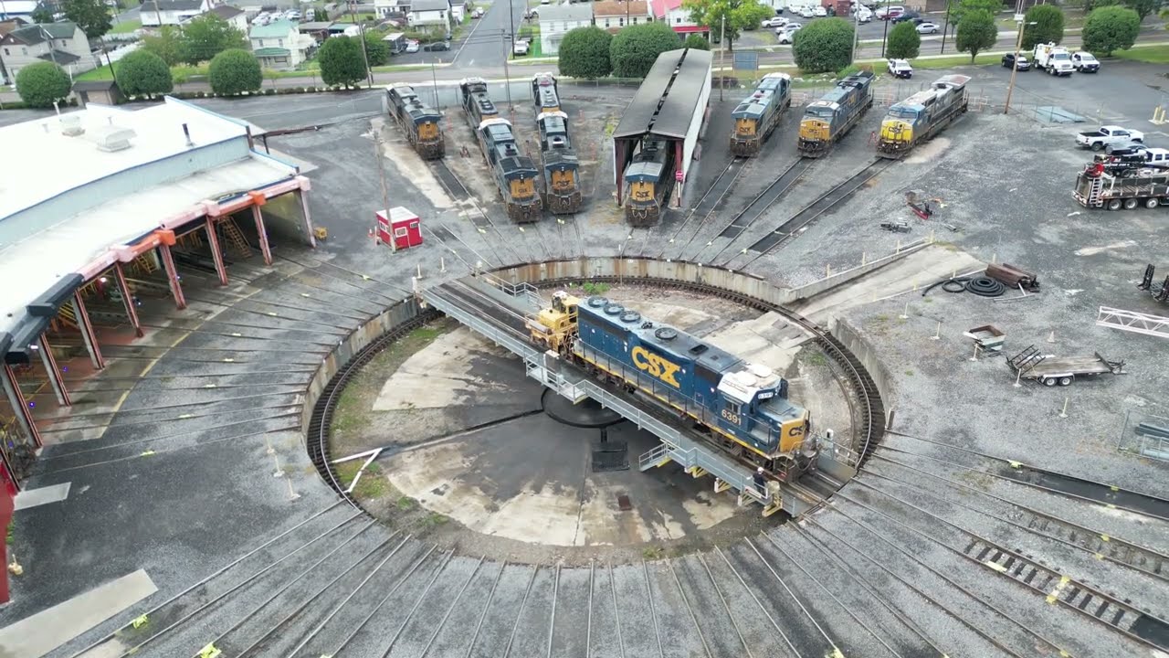 Droning CSX Cumberland Yard, MD- Engine Shops & Dead Lines (#2)