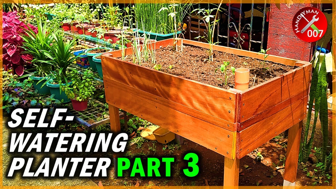 DIY Self-Watering Wooden Planter Box (Part 3)