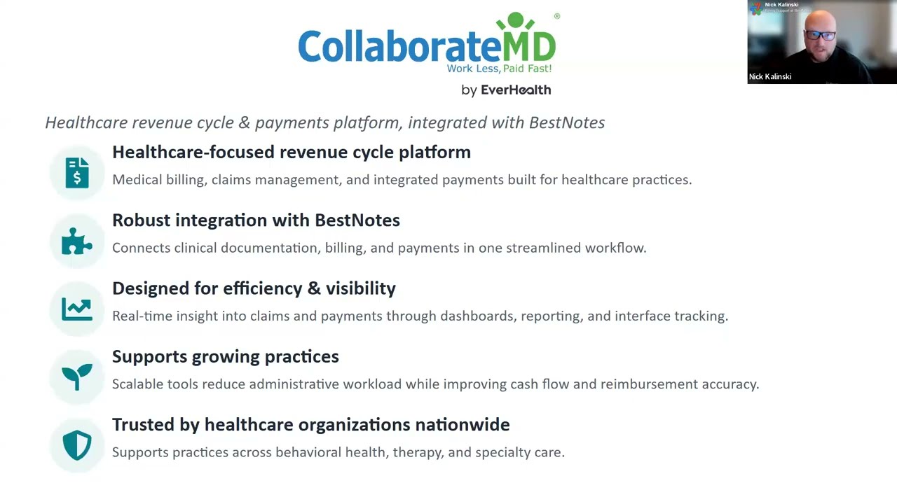 Рабочие процессы биллинга с CollaborateMD | Вебинар BestNotes