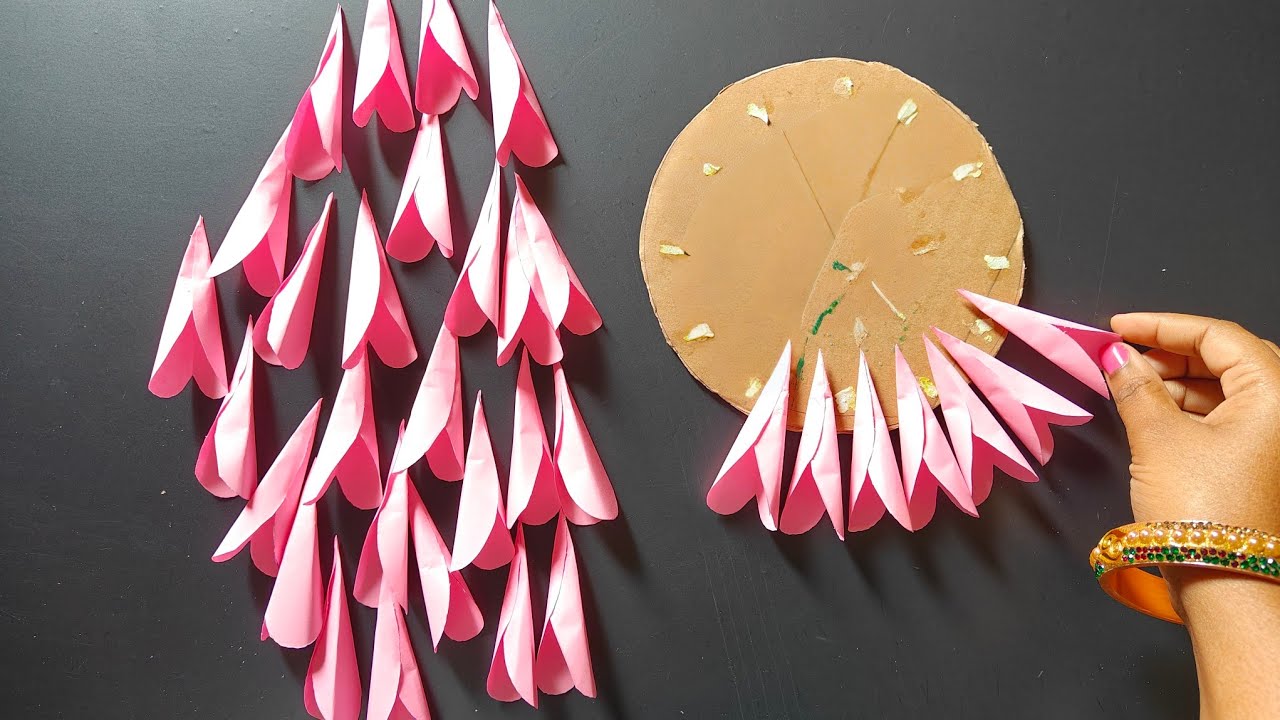 3 Unique Flower Wall Hanging/ Quick Paper Craft For Home Decoration / Easy Wall Mate Diy Wall Decor 