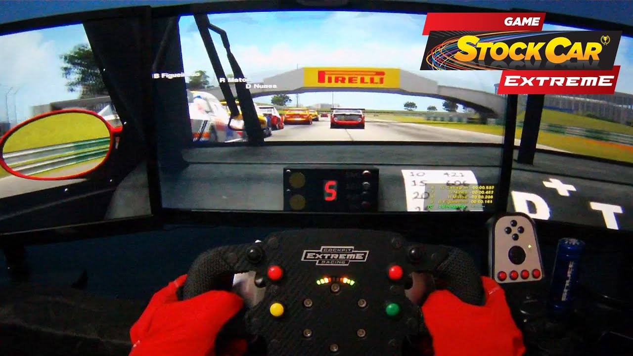 Game Stock Car Extreme - Logitech G27 @ Bras&iacute;lia - Onboard - 3 Monitores