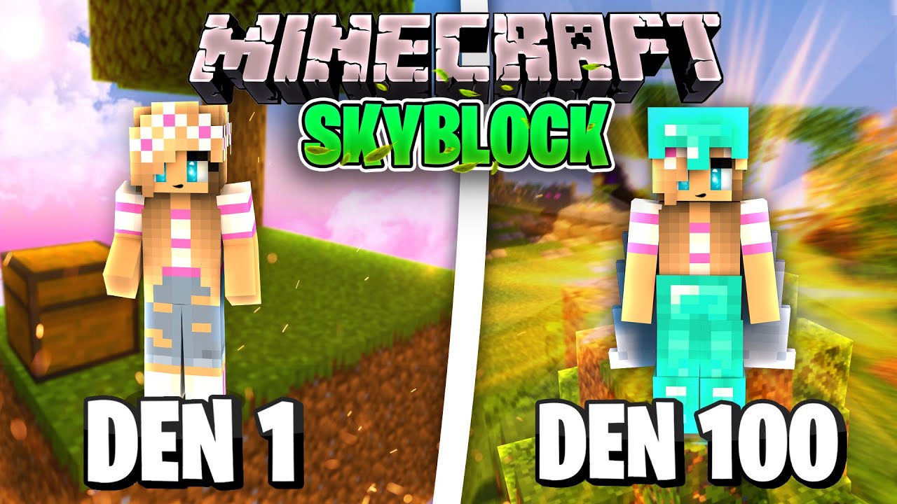 Prožila jsem 100 dní na SKYBLOCKU!😍