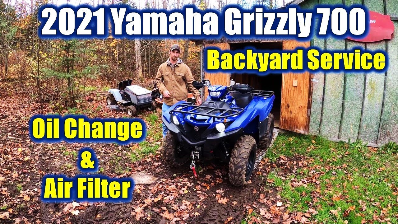 Замена масла и воздушного фильтра на Yamaha Grizzly 700 2021 года выпуска.