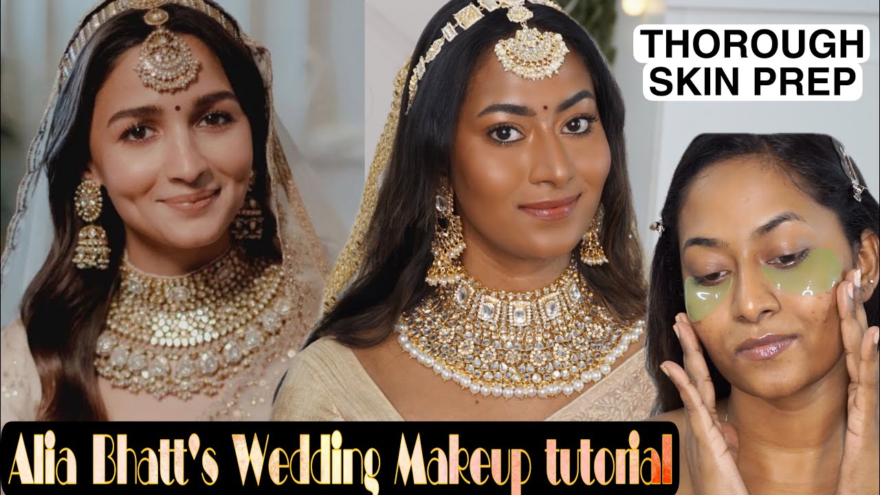 ✨ Alia Bhatt’s NO MAKEUP MAKEUP wedding makeup tutorial ✨on my BROWN/DUSKY/INDIAN skintone