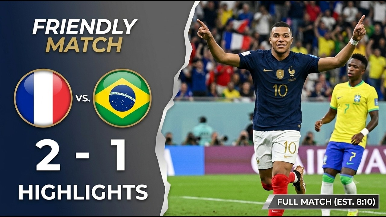 Full Game Highlights | France vs Brazil  #Soccer #SoccerHighlights #Highlights #France #Brazil