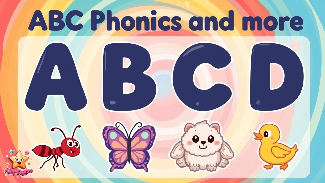 ABC Phonics Song & Alphabet Song for Kids | Colorful Cartoon Nursery Rhymes in English