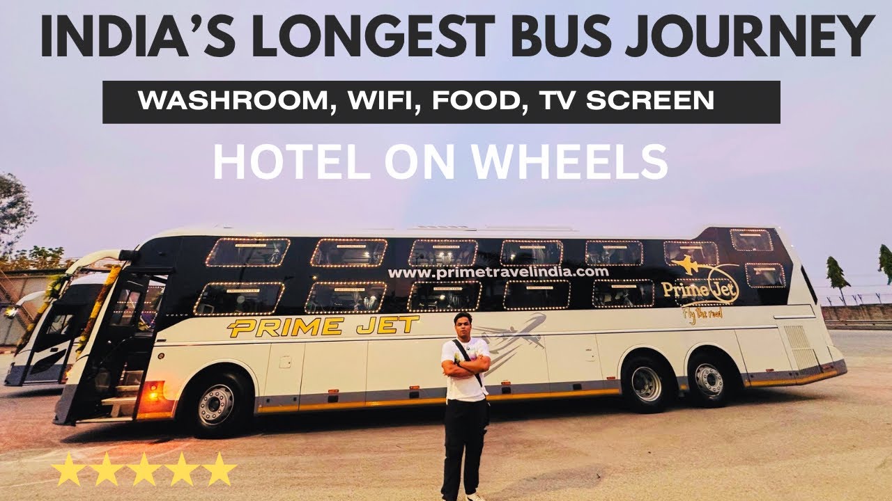 2100Kms Bangalore to Patna Volvo 9600 SLX AC Sleeper Bus Journey with WASHROOM, Free Food, TV & Wifi