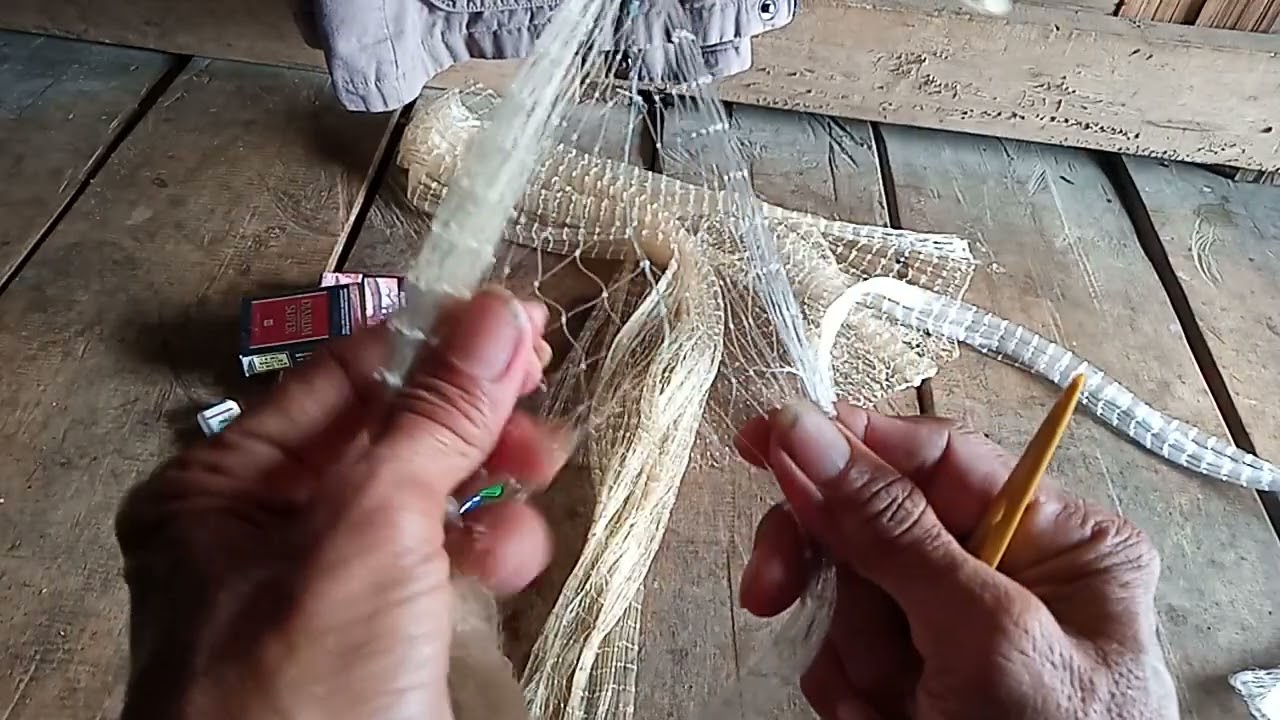 BUAT JALA UDANG BHN JARING LEBIH CEPAT PAKE...