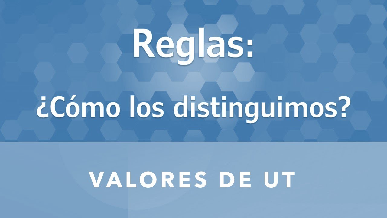 Valores de ut ¿Cómo los distinguimos?