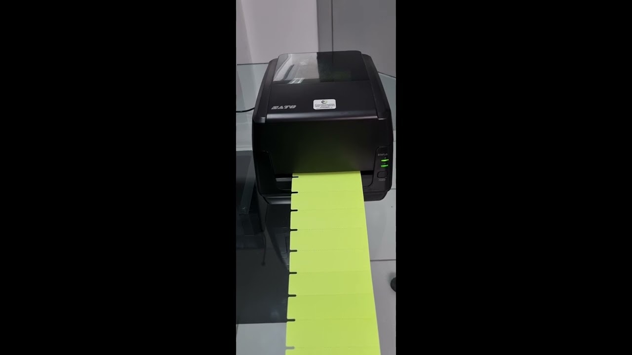 Troca de etiqueta e calibração da impressora SATO