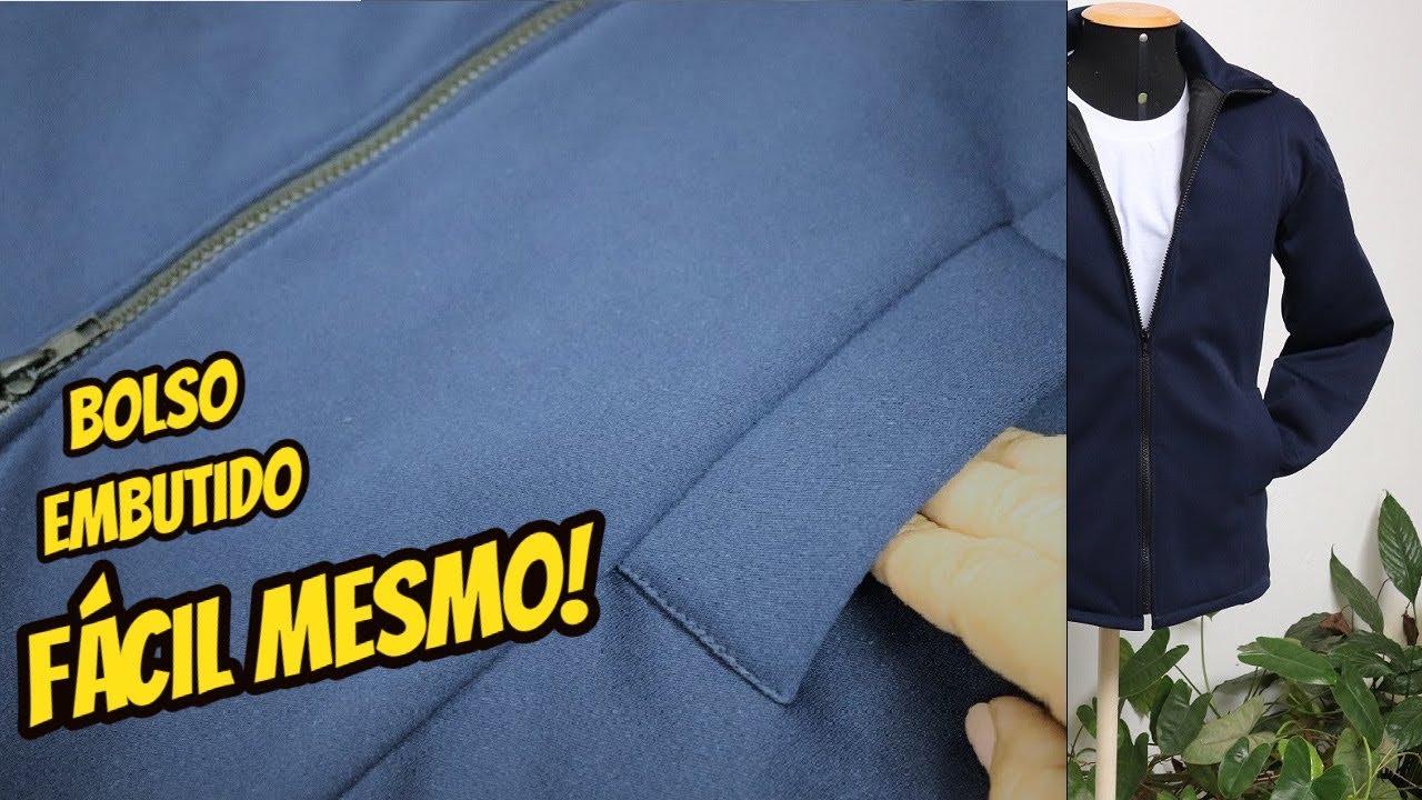 BOLSO EMBUTIDO FÁCIL PARA JAQUETAS - Luciete vasconcelos