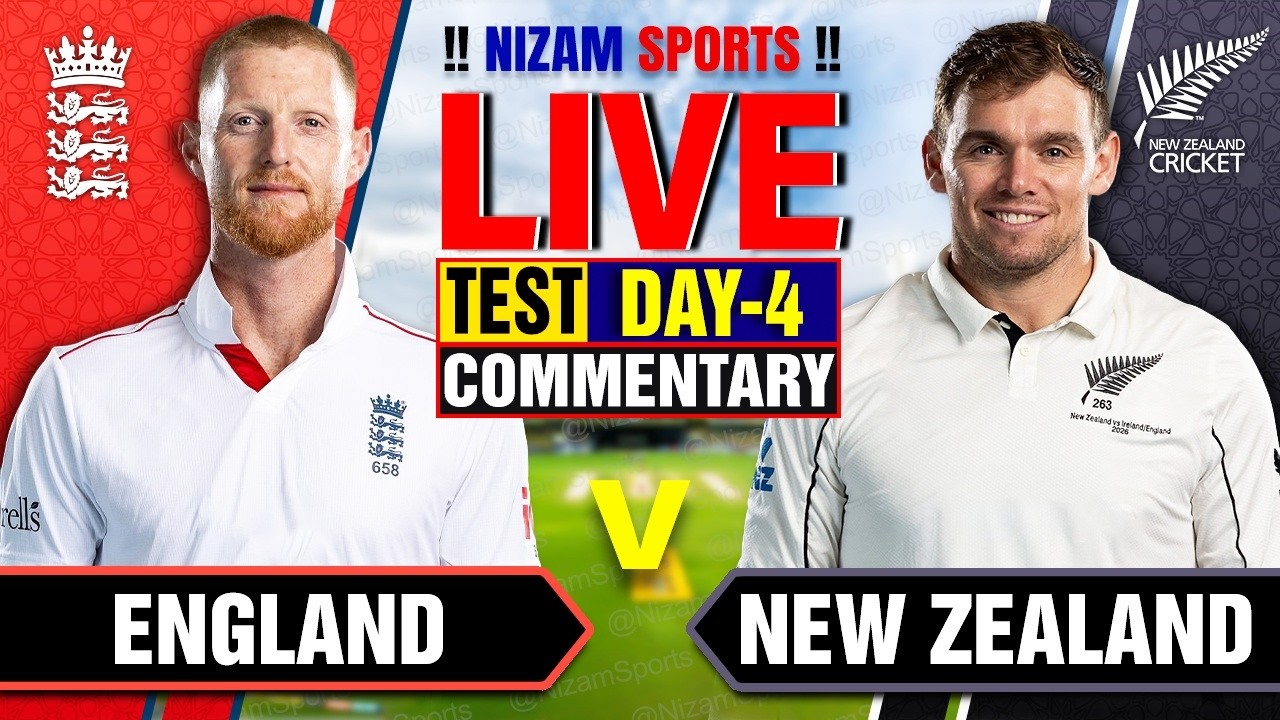 🔴Live: England vs New Zealand | Day 4 | Live Cricket Score & Commentary